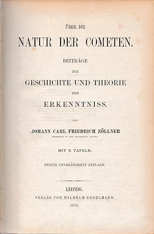 Immagine del venditore per ber die Natur der Cometen (Kometen). Beitrge zur Geschichte und Theorie der Erkenntniss. venduto da Andreas Schller