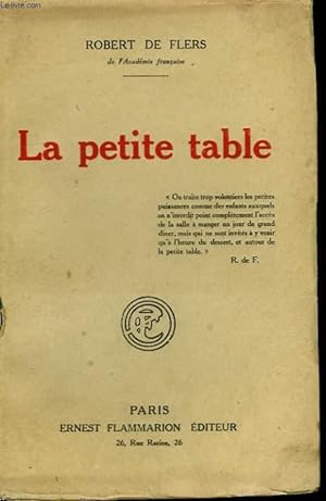 Bild des Verkufers fr LA PETITE TABLE. zum Verkauf von Le-Livre