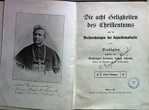 Bild des Verkufers fr Die acht Seligkeiten des Christentums und die Versprechungen der Sozialdemokratie: Predigten. zum Verkauf von books4less (Versandantiquariat Petra Gros GmbH & Co. KG)