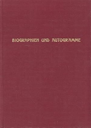 Seller image for Biographien und Autogramme berhmter Staatsmnner und anderer Persnlichkeiten des 20. Jahrhunderts for sale by Versandantiquariat Nussbaum