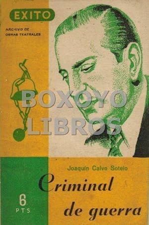 Seller image for Criminal de guerra. Comedia en tres actos en prosa, original for sale by Boxoyo Libros S.L.