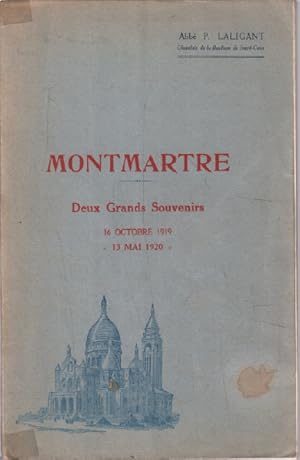 Image du vendeur pour Montmartre deux grands souvenirs 16 octobre 1919 et 13 mai 1920 mis en vente par librairie philippe arnaiz