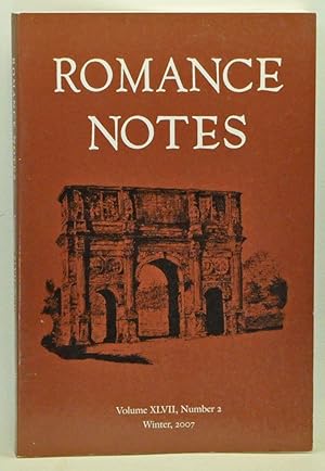 Seller image for Romance Notes, Volume 47, Number 2 (Winter, 2007) for sale by Cat's Cradle Books