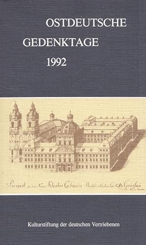 Bild des Verkufers fr Ostdeutsche Gedenktage 1992 (Persnlichkeiten und historische Ereignisse) zum Verkauf von Versandantiquariat Nussbaum