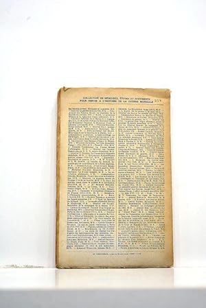 Bild des Verkufers fr Collection de mmoires, tudes et documents pour servir  l'histoire de la guerre mondiale. La rvolution russe (1917). Edition franaise tablie par les soins de l'auteur, suivie d'un tableau chronologique des principaux vnements. zum Verkauf von ltimo Captulo S.L.