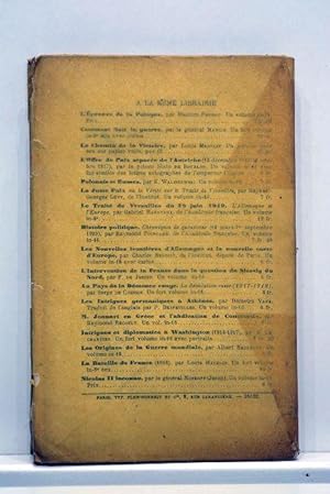 Seller image for Les origines de la guerre. Confrences prononces  la "Societ des Confrences" en 1921. for sale by ltimo Captulo S.L.