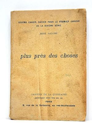 Seller image for Plus prs des choses. for sale by ltimo Captulo S.L.