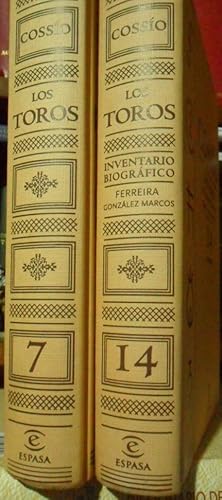 Cossío. Los toros El toreo fuera de España (Tomo 7) + Inventario biográfico Ferreira- González Ma...