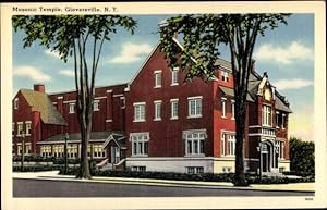 Ansichtskarte / Postkarte Gloversville New York USA, Masonic Temple, Freimaurerloge