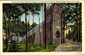 Ansichtskarte / Postkarte Utica New York USA, Sarah Hill Wiley Memorial Chapel at Camp Round Lake...