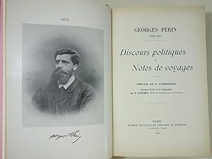 Discours Politiques et Notes de Voyages. Préface de G. Clémenceau.