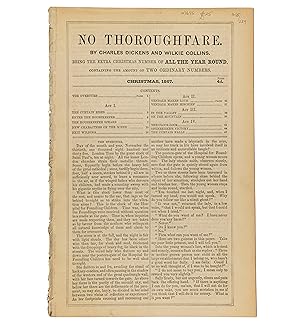 Bild des Verkufers fr [All the Year Round.] No Thoroughfare. By Charles Dickens and Wilkie Collins. Extra Christmas Number of All the Year Round. zum Verkauf von Jarndyce, The 19th Century Booksellers