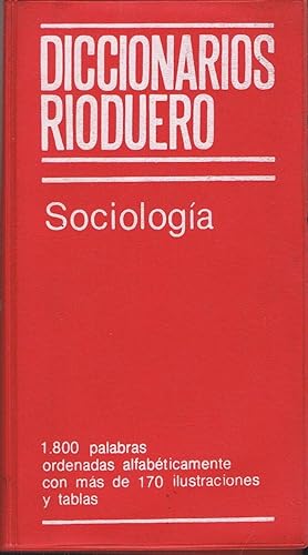 Bild des Verkufers fr DICCIONARIOS RIODUERO. SOCIOLOGA zum Verkauf von Librera Torren de Rueda