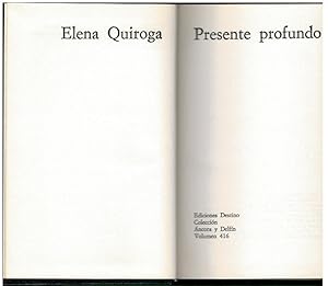 Seller image for PRESENTE PROFUNDO. 1 edicin. for sale by angeles sancha libros