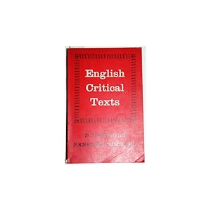 Seller image for English Critical Texts for sale by Librera Salamb