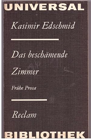 Bild des Verkufers fr Das beschmende Zimmer. Frhe Prosa zum Verkauf von Bcherpanorama Zwickau- Planitz