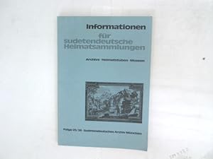 Seller image for Informationen fr sudetendeutsche Heimatsammlungen. Archive, Heimatstuben, Museen, 25./26. Folge. for sale by Antiquariat Bookfarm