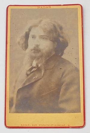 Bild des Verkufers fr Alphonse Daudet. [1891]. PHOTOGRAPHIE ORIGINALE. zum Verkauf von Librairie-Galerie Emmanuel Hutin