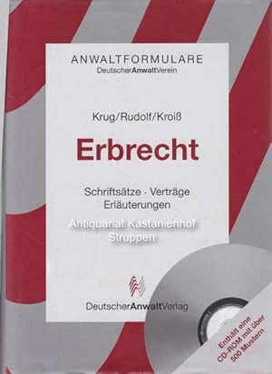 Bild des Verkufers fr Erbrecht. Schriftstze, Vertrge, Erluterungen.,Anwaltformulare. 9783824003280 zum Verkauf von Antiquariat Kastanienhof