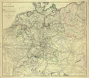 Bild des Verkufers fr Neueste Post Karte von Deutschland und dessen angrenzenden Laender 1801 - Augsburg Zu finden bey Ioh. Walch':. zum Verkauf von Antiquariat Norbert Haas