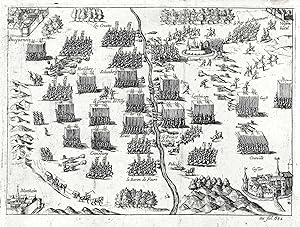 Gesamtansicht der Schlacht bei Lutter am Barenberge im Jahre 1626 aus der Vogelschau.