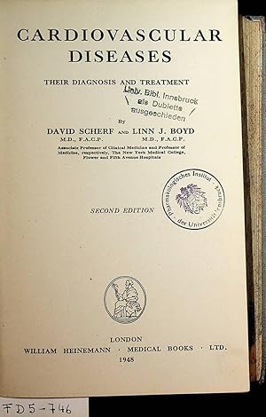 Image du vendeur pour Cardiovascular Diseases. Their diagnosis and treatment. mis en vente par ANTIQUARIAT.WIEN Fine Books & Prints