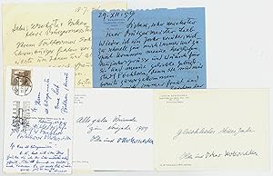 Bild des Verkufers fr 2 eigenh. Briefe mit U. und 1 eh. Bildpostkarte mit U. zum Verkauf von Antiquariat INLIBRIS Gilhofer Nfg. GmbH