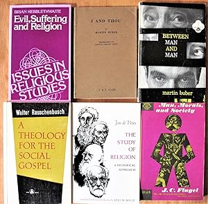 Immagine del venditore per Lot of Five Religion Books: Between Man and Man, I and Thou, Evil, Suffering and Religion, Man, Morals, and Society, A Theoology for the Social Gospel, venduto da Ken Jackson