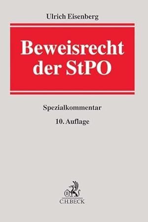 Imagen del vendedor de Beweisrecht der StPO, Spezialkommentar a la venta por AHA-BUCH GmbH