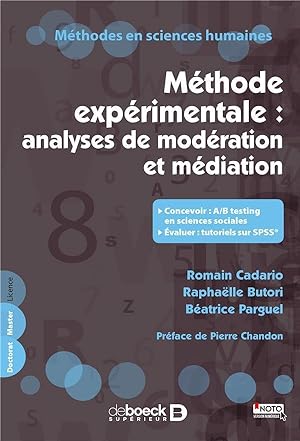 méthode expérimentale : analyses de modération et médiation