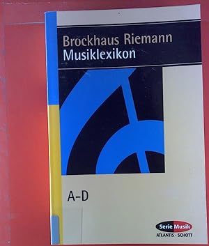 Bild des Verkufers fr Brockhaus Riemann Musiklexikon A-D zum Verkauf von biblion2