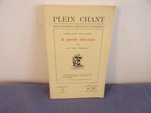 Plein chant n° 34 la parole africaine