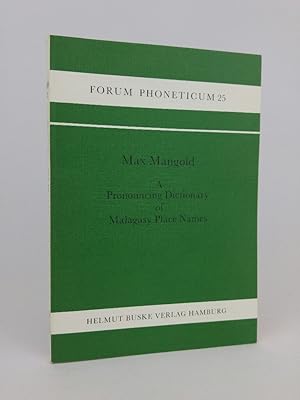 Bild des Verkufers fr Pronouncing Dictionary of Malagasy Place Names zum Verkauf von ANTIQUARIAT Franke BRUDDENBOOKS