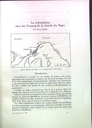 Bild des Verkufers fr La colonisation chez les Touareg de la boucle du Niger; zum Verkauf von books4less (Versandantiquariat Petra Gros GmbH & Co. KG)