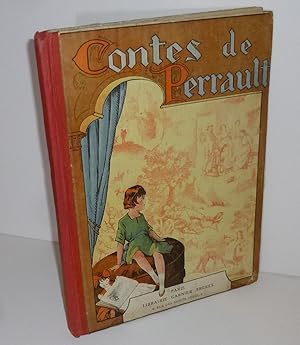 Les contes de Perrault. Album pour les enfants avec de nombreuses illustratins en noir dans le te...
