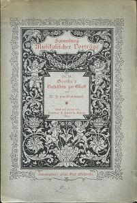 Seller image for Goethe's Verhltnis zur Musik. for sale by Antiquariat Axel Kurta