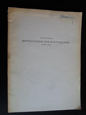 Seller image for Sago und Austronesier, Bemerkungen zur kulturhistorischen Methode, Sonderdruck Mitteilungenzur Kulturkunde for sale by Stadion Books