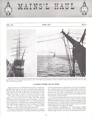 Imagen del vendedor de Mains'l Haul Vol. XII, No. 4 June, 1977 "It Hardly Seems Like 50 Years" {Towing the Star of India to San Diego] oversize a la venta por Charles Lewis Best Booksellers