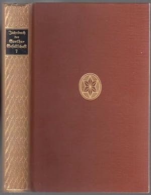 Seller image for Jahrbuch der Goethe-Gesellschaft. Im Auftrage des Vorstandes herausgegeben. Siebenter (7.) Band for sale by Graphem. Kunst- und Buchantiquariat