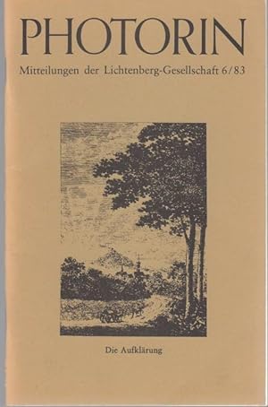 Bild des Verkufers fr Photorin. Mitteilungen der Lichtenberg-Gesellschaft Nr. 6/83 zum Verkauf von Graphem. Kunst- und Buchantiquariat