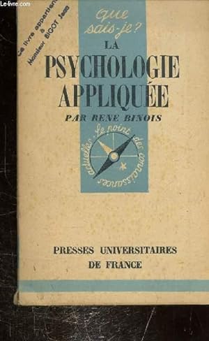 Bild des Verkufers fr LA PSYCHOLOGIE APPLIQUEE - zum Verkauf von Le-Livre