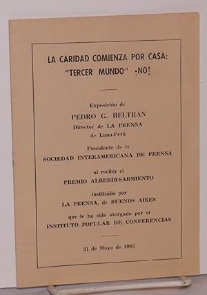 La Caridad Comienza por Casa: "Tercer Mundo" --No!