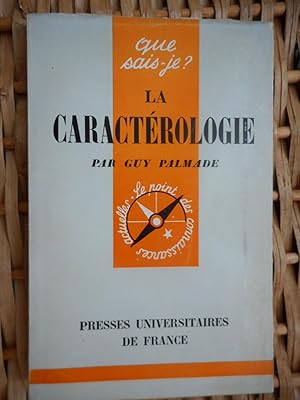 Image du vendeur pour La caracterologie mis en vente par Frederic Delbos