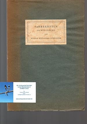 Jahreszeiten. Ein Buch Gedichte. Geschrieben im Jahre 1902.