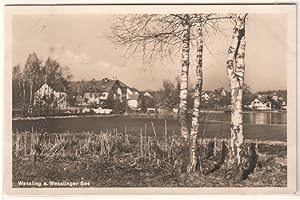 Bild des Verkufers fr AK Wessling a. Wesslinger See 1935 gelaufen, Marke: Reichsparteitag der NSDAP Nrnberg 1935 Deutsches Reich Grn 6 [Pfennig] mit Adler und Hakenkreuz zum Verkauf von GAENSAN Versandantiquariat