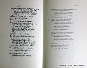 Imagen del vendedor de Eine mittelalterliche Gesundheitslehre in lateinisch-deutschen Versen. Mit einer Einfhrung u. Transkription herausgegeben von Dietrich Kurze. Hrtgenwald, Guido Pressler, 1980. Mit fotografischen Tafelabbildungen u. faksimilierten Seiten. 3 Bl., 173 S., 1 Bl. Or.-Lwd. a la venta por Jrgen Patzer
