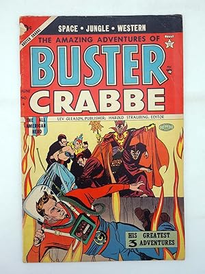 THE AMAZING ADVENTURES OF BUSTER CRABBE 4. GD/VG (Vvaa) Lev Gleason, 1954