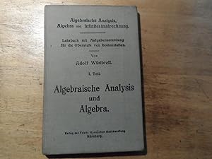 Imagen del vendedor de Algebaische Analysis und Algebra a la venta por Ratisbona Versandantiquariat