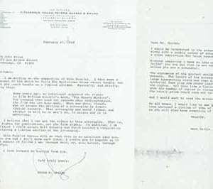 Signed letter from Peter B. Spivak to Herb Yellin.