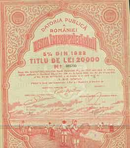 Certificate for the Appropriation of Land Rent, 20,000 lei.